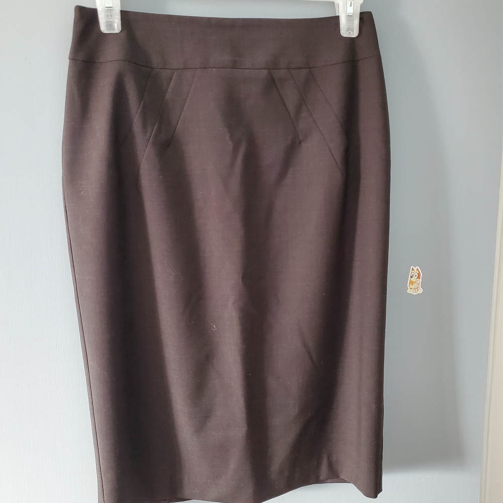 Le Chateau Dark Grey Pencil Skirt